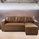preview thumbnail 54 of 71, Reversible Sectional Sleeper Sofa with Storage Chaise & Pull-Out Bed Mocha,Air Leather