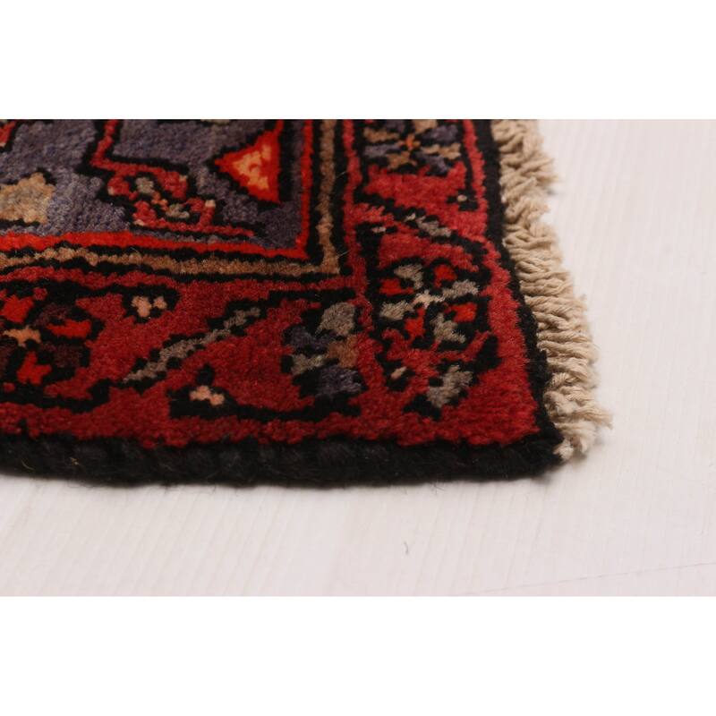 ECARPETGALLERY Hand-knotted Andelz Black, Red Wool Rug - 4'11 x 8'4