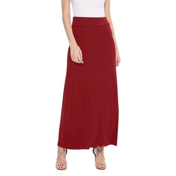 high waist long maxi skirt