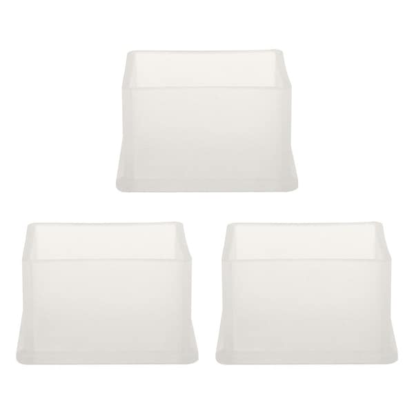 Clear PVC Chair Leg Caps End Tip Feet Cover Furniture Slider Floor Protector 3pcs 1.18" x 1.57" (30x40mm) Inner Size