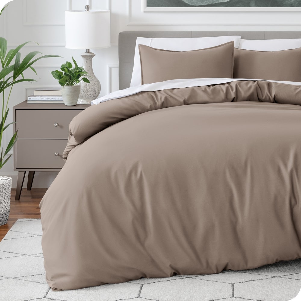 Bare Home Soft Hypoallergenic Microfiber Duvet Cover and Sham Set