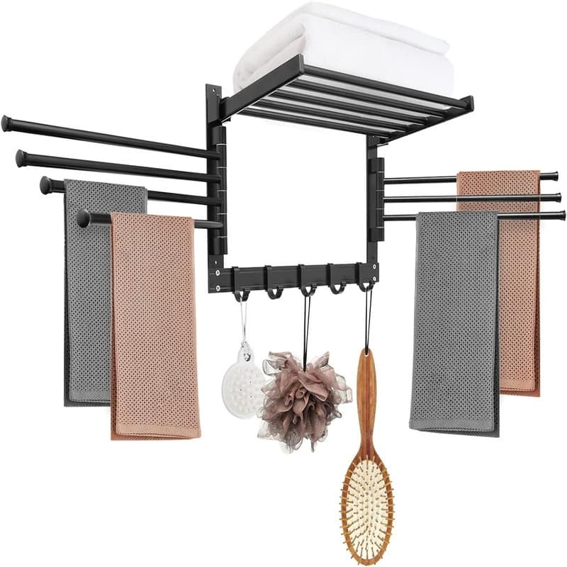 Clothes Drying Rack Wall Mounted - 13.2"D x 15.7"W x 11.5"H