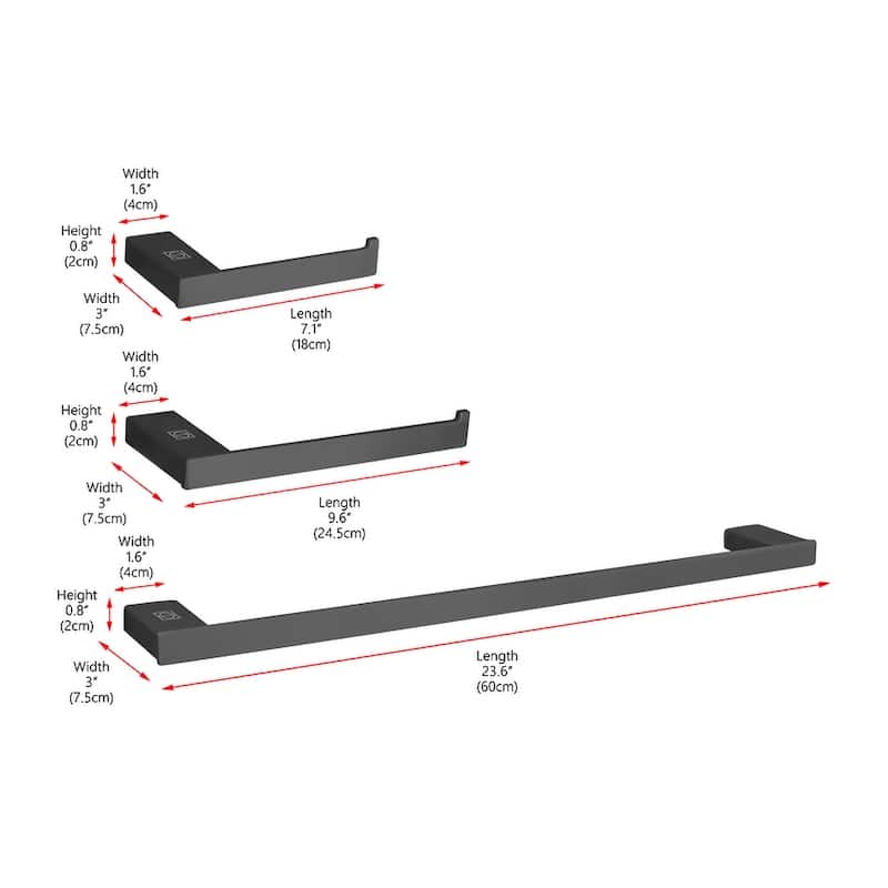 Indigo Home 3-Piece Bathroom Hardware Set
