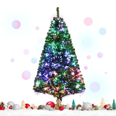 Fiber Optic Artificial Christmas Tree Pre lit Spruce Tree