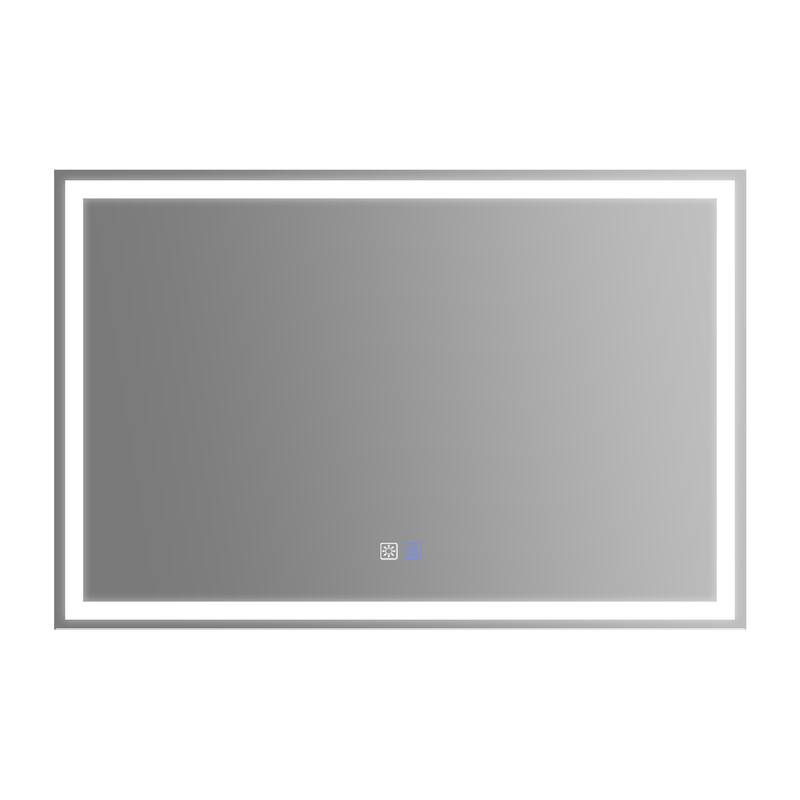 Wall Mounted Bathroom Rectangle Front And Back light LED Mirror With Anti Fog And Dimmable