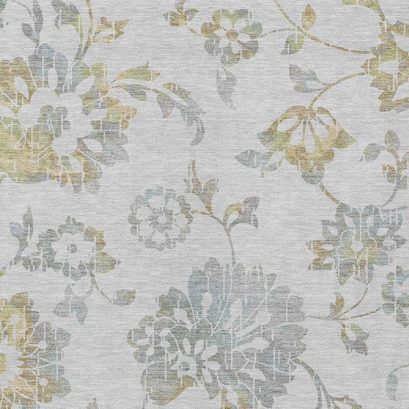 HomeRoots Floral Transitional Rectangle Outdoor Rug