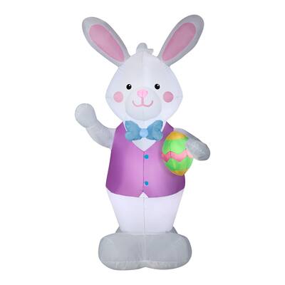 7 ft. Inflatable Easter Bunny with Egg - 84 in