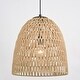 preview thumbnail 5 of 9, Vaxcel Lighting P0404 Nassau 14" Wide Pendant with Woven Rope Shade
