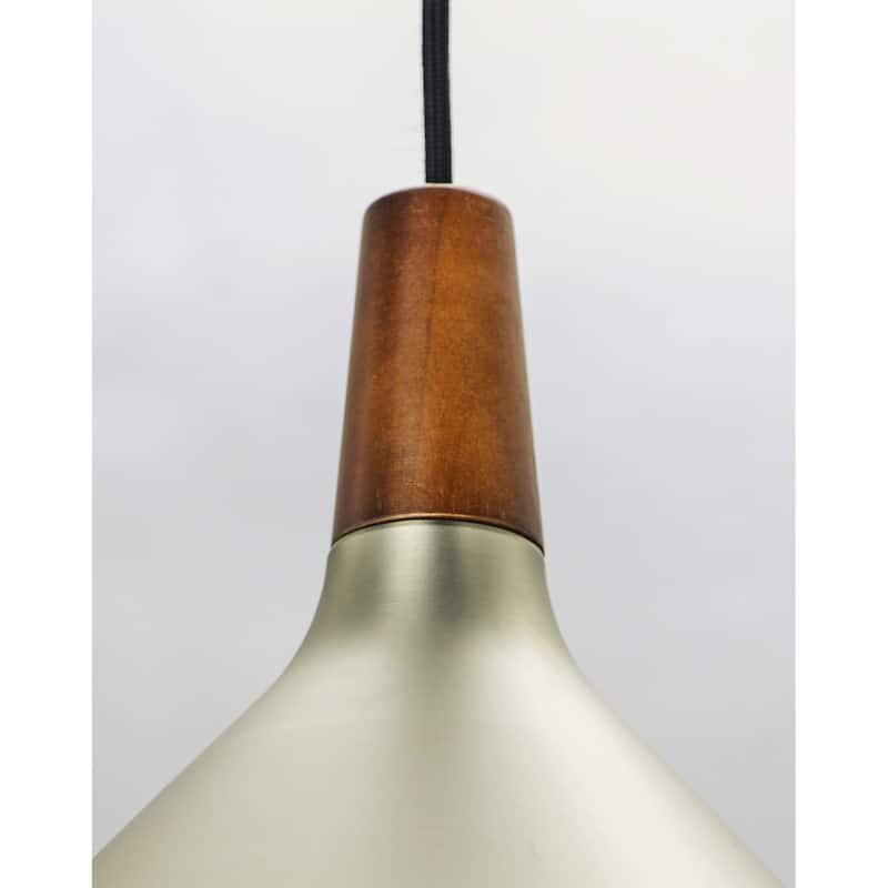 Maxim Nordic Single Light 7" Wood / Aluminum Pendant