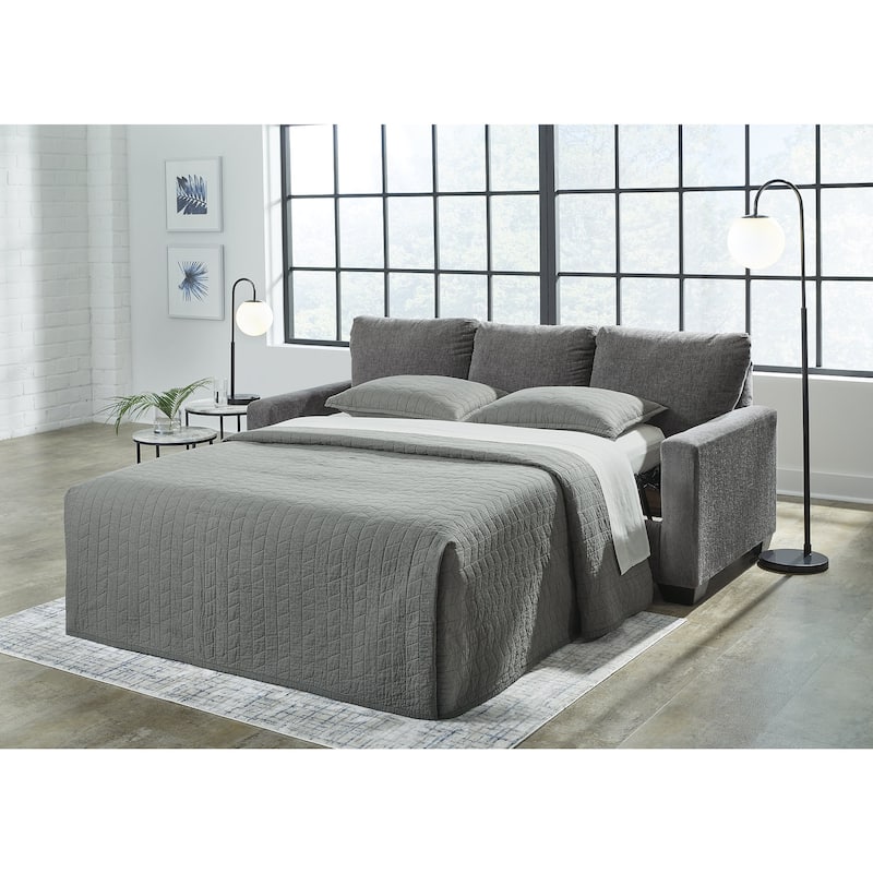 Signature Design by Ashley Rannis Pewter Queen Sofa Sleeper - 85"W x 40"D x 39"H