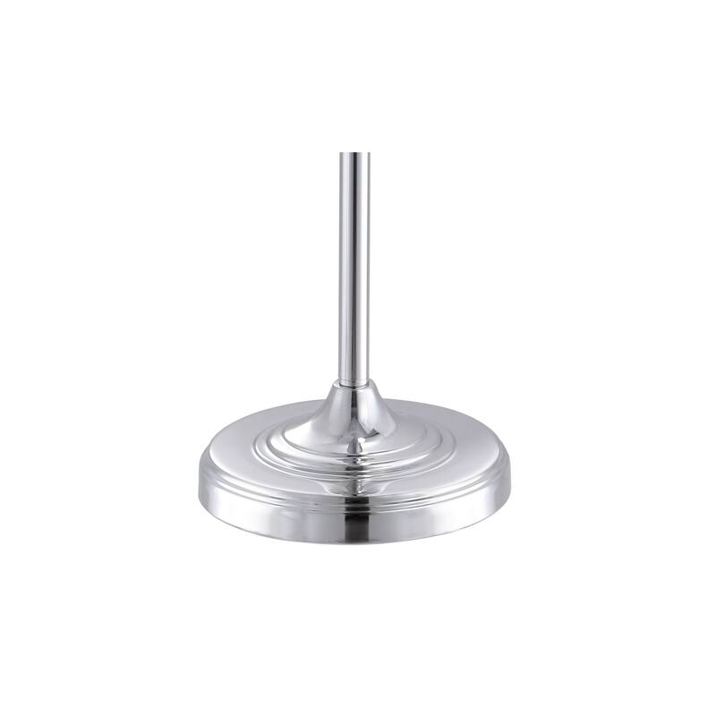 Harper 59.5" Crystal / Metal LED Floor Lamp, Clear/Chrome by JONATHAN Y - 59.5" H x 15" W x 15" D