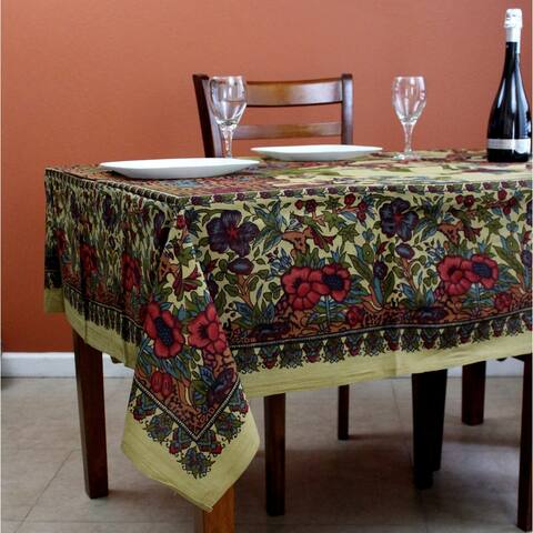 Light Weight Cotton Lively Tree of Life Tablecloth Rectangle