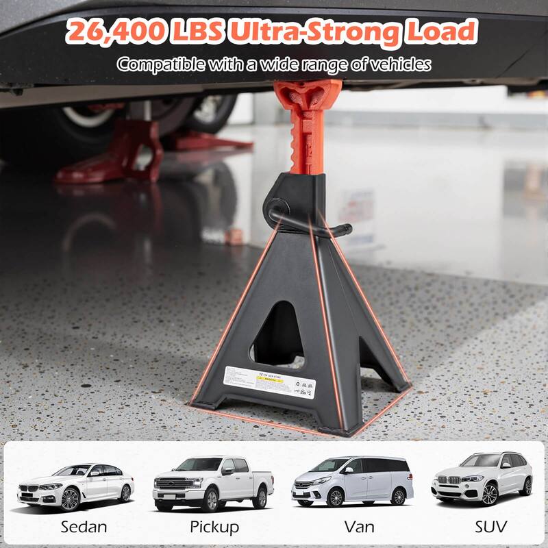 Costway Jack Stands Pack of 2 with Handle Lock & Adjustable Height for - as pic shows - See Details