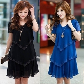 casual chiffon dresses short