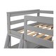 preview thumbnail 11 of 10, Stylish Loft Gray Twin Bed with Slanted Ladder, Desk Shelves, 2 Drawer