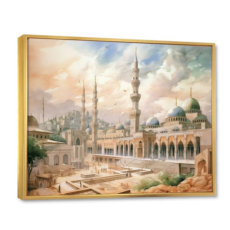 Designart "The Prophets Mosque Religious II" Christianism Framed Canvas Wall Art