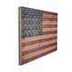 preview thumbnail 3 of 6, "American Flag" Vintage Print on Planked Wood Wall Art