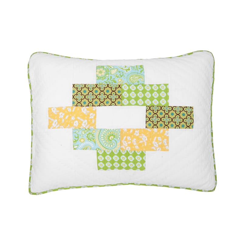 Gracie Patchwork Cotton Quilt (Quilt or Sham Separate) - Standard Sham
