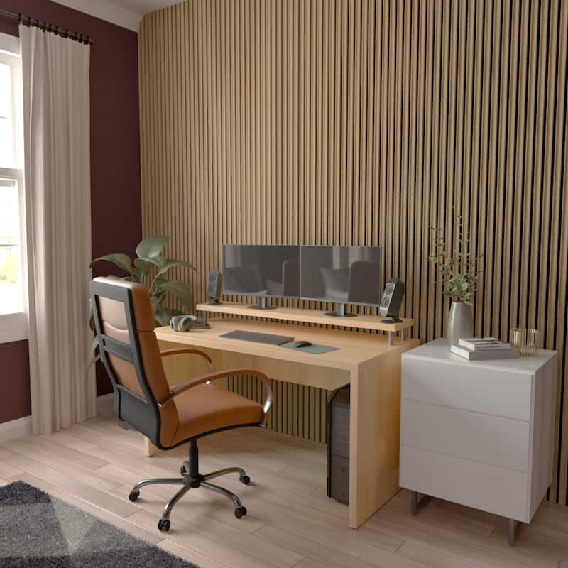 AcoustixPro Noise Cancelling Concave Small Slat Wall Panel (2 Pack)