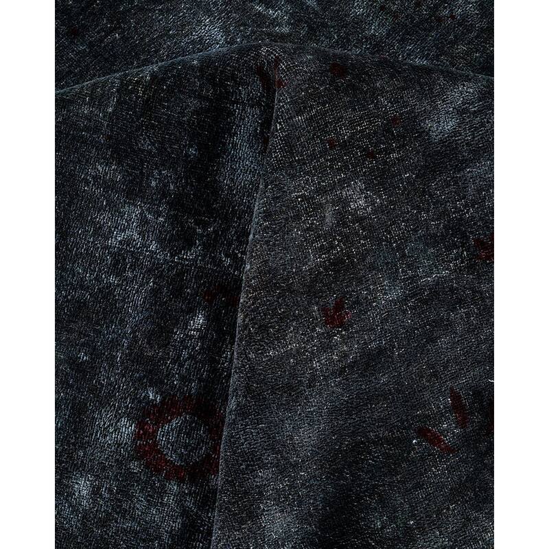 Overton Hand Knotted Wool Vintage Inspired Modern Contemporary Overdyed Gray Area Rug - 8' 1" x 10' 1"