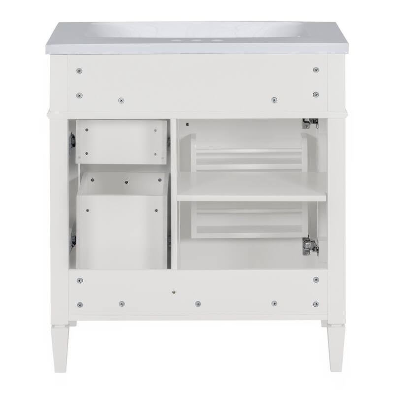 30"Wall Mounted Bathroom Vanity with Resin Sink