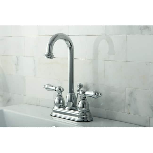 Kingston Brass Restoration Centerset Bathroom Faucet with Pop-Up Drain