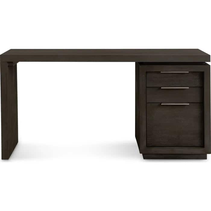 Oxford Single Pedestal Desk in Basalt Grey