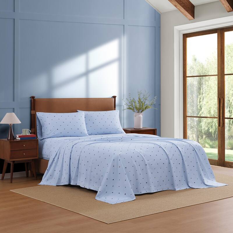 Tommy Hilfiger Printed Cotton Percale Sheet Set