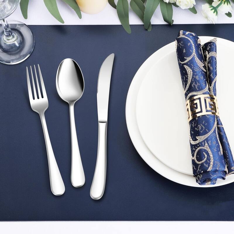 Heavy Duty Silverware 5 Piece Stainless Steel Flatware Cutlery Set