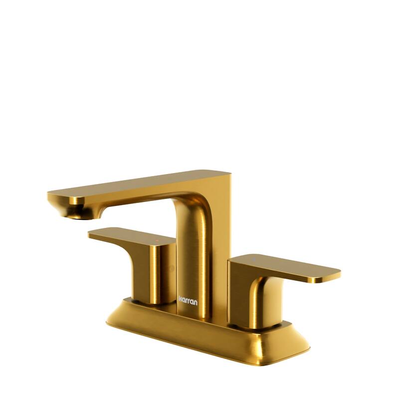 Karran Venda KBF516 2-Handle Two Hole Centerset Faucet Bathroom Faucet with Matching Pop-up Drain