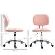 preview thumbnail 9 of 7, Teddy Fleece Fabric Office Chair with Swivel Wheels, Vanity Chair with Adjustable Height, 360° Rolling Swivel Task Chair - N/A
