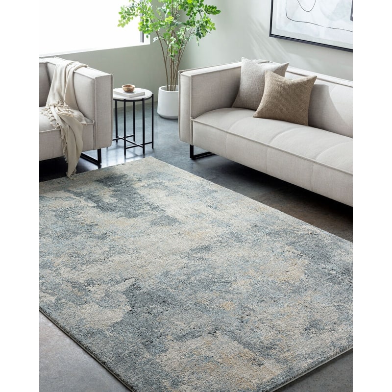 Livabliss Avellino Modern Area Rug - 10' x 14' - Grey/Blue
