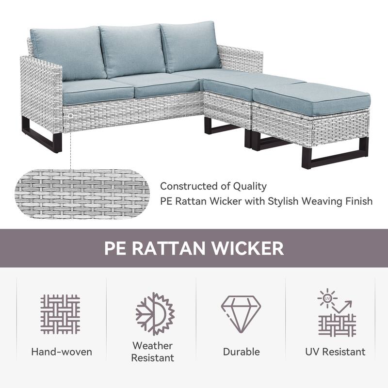 5 Piece Patio Sofa Chair Furniture Set