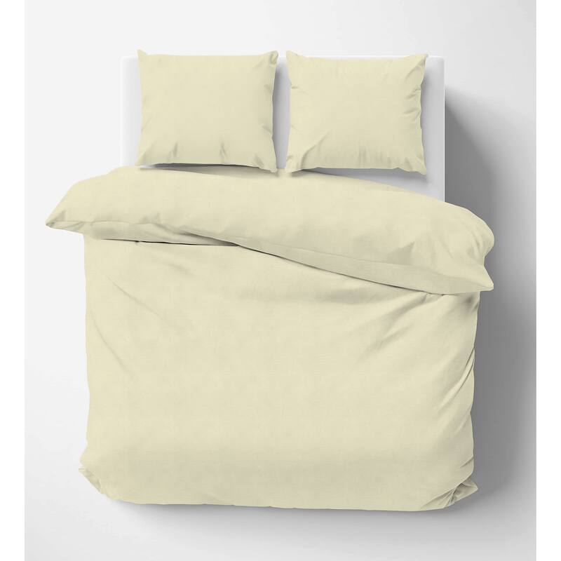 Pointehaven Flannel 180 GSM Brushed Soft Cotton Oversized Solid Duvet Sets