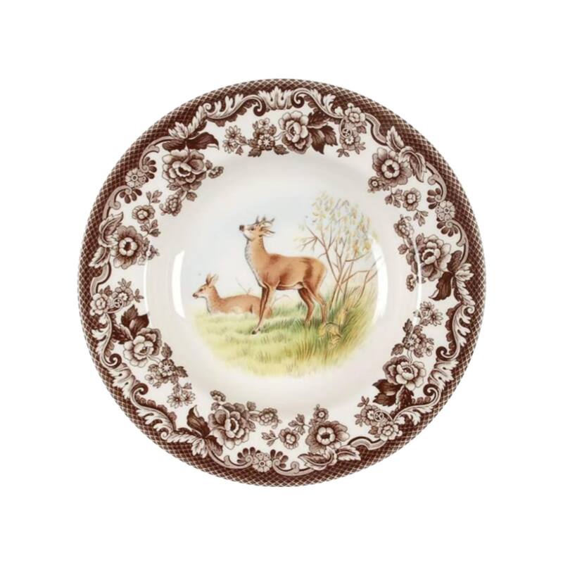 Spode Woodland Soup Plate - Deer
