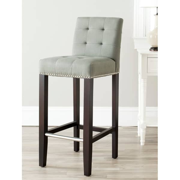 slide 2 of 14, SAFAVIEH Noho Grey Bar 30-inch Stool - 16.7" x 20.1" x 40.6"
