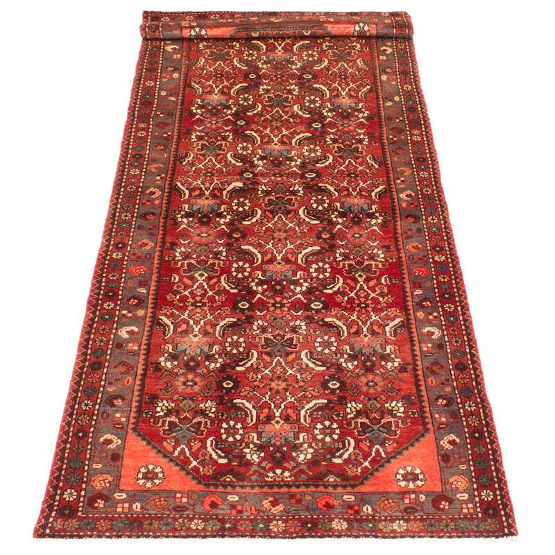 ECARPETGALLERY Hand-knotted Andelz Red Wool Rug - 3'7 x 9'6