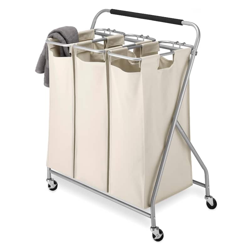 Whitmor 3-Bag Rolling Laundry Sorter