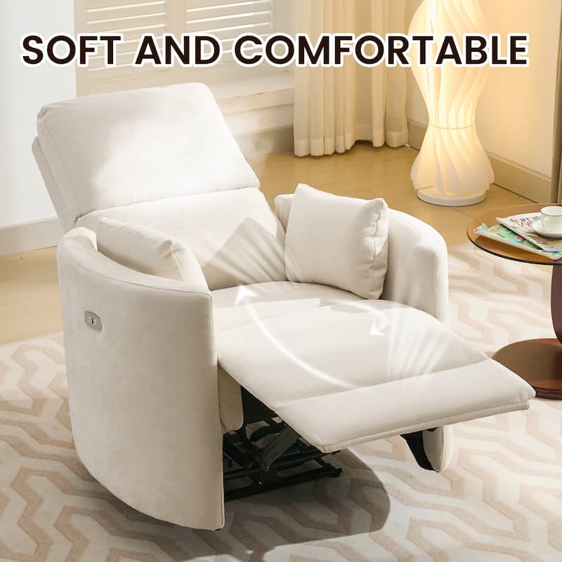 Chenille Power Recliner, 3-position Reclining Chair