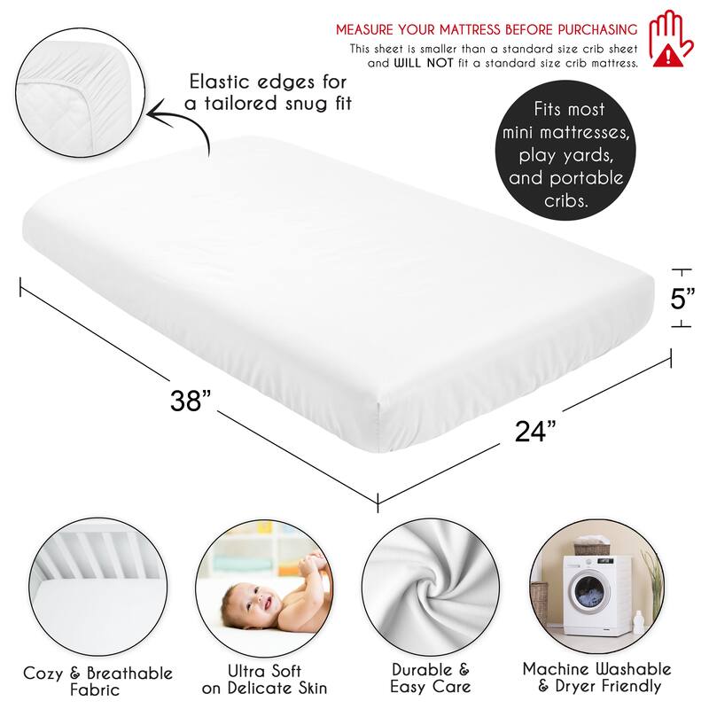 Sweet Jojo Designs Woodland Animals Boy, Girl, Unisex/Gender Neutral Fitted Mini Portable Crib Sheet - Sage Green Forest Friends