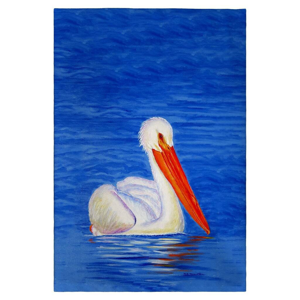White Pelican Portrait Guest Towel - 20x20
