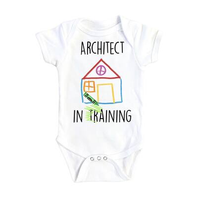 Architect Training - Baby Boy Girl Clothes Infant Bodysuit Funny Cute Newborn