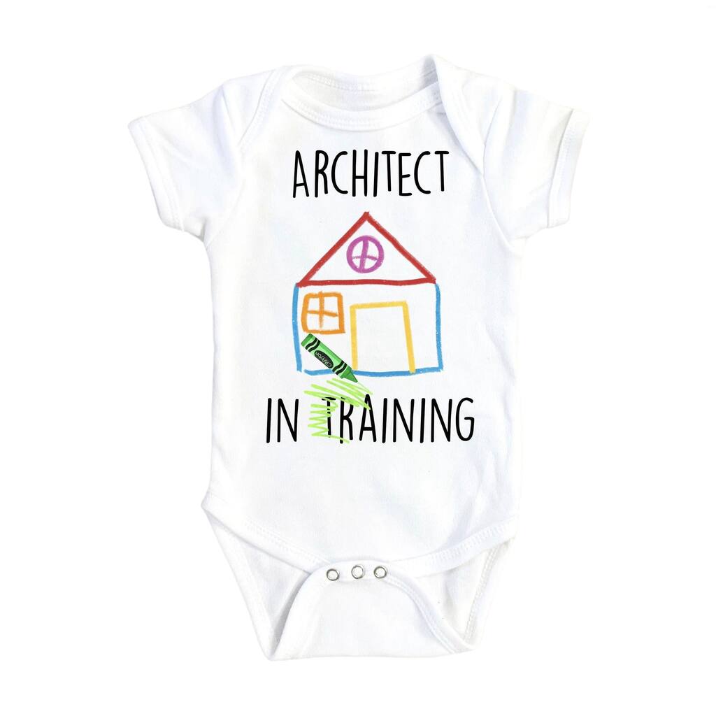 Architect Training - Baby Boy Girl Clothes Infant Bodysuit Funny Cute Newborn