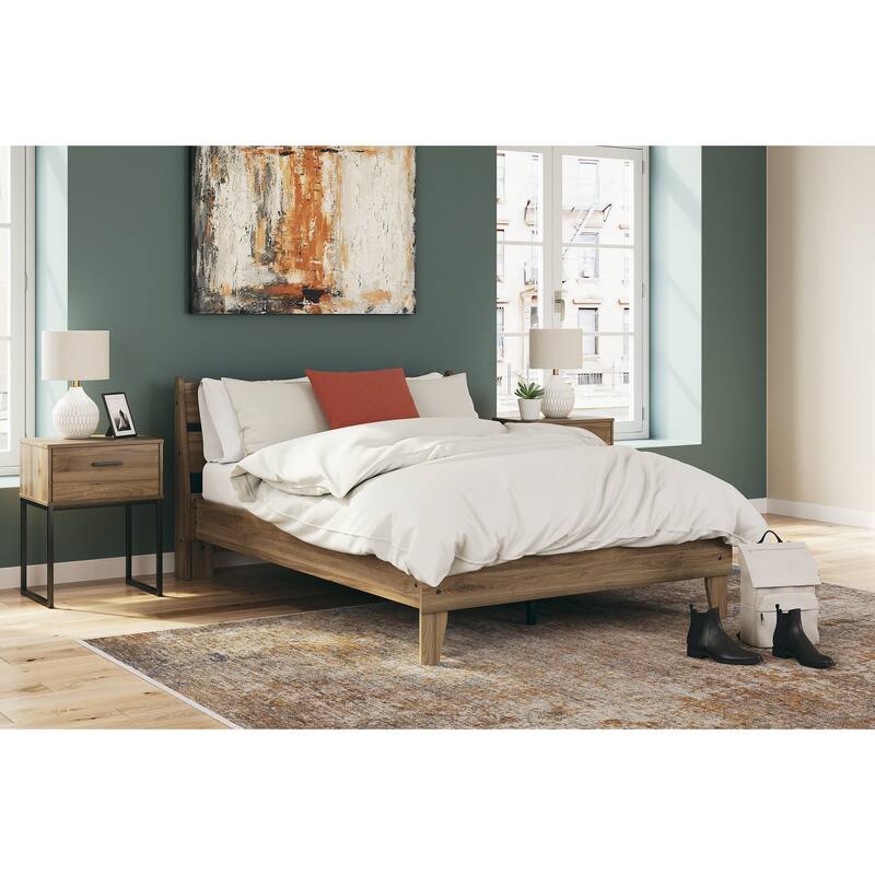 Signature Design by Ashley Deanlow Brown Platform Panel Bed - Full