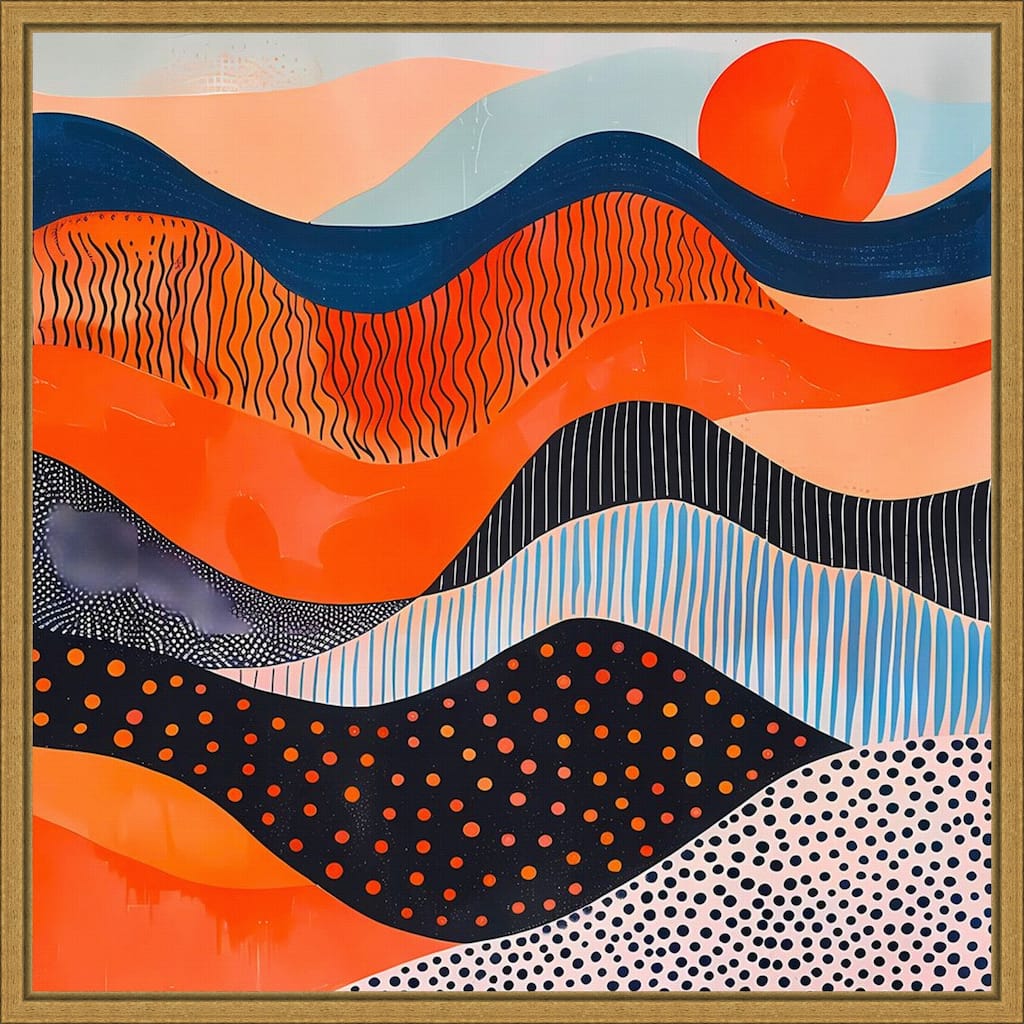Abyss by Walker Noble Framed Canvas Wall Art Print - Sylvie Gold