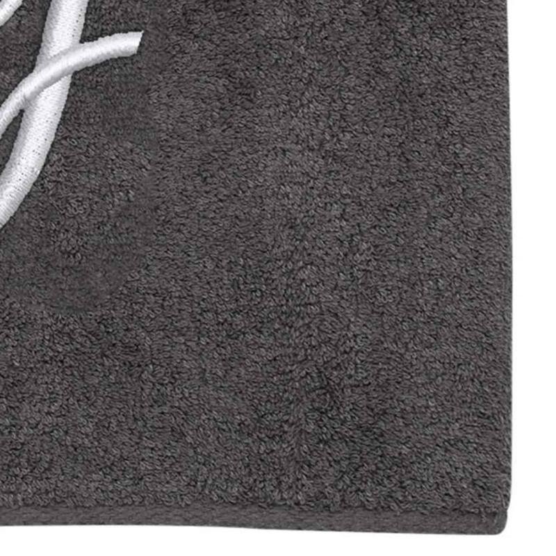 Avanti Linens Granite/Silver Script Monogram Bath Towel Letter F - Bath Towel