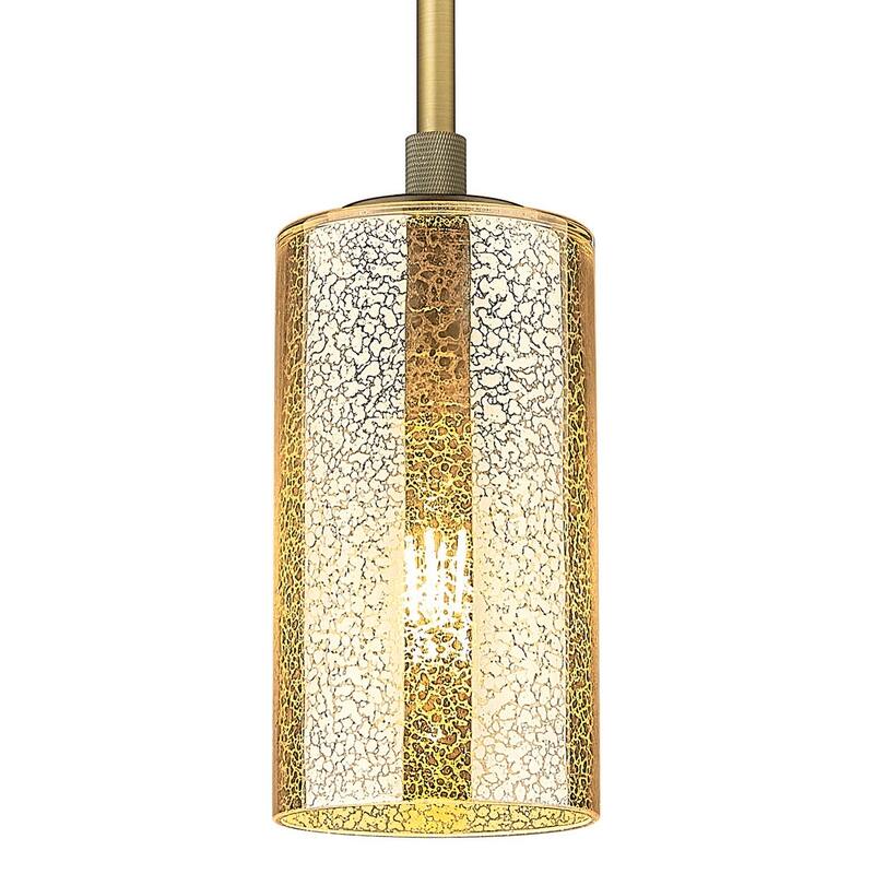 Innovations Lighting 434-1S-G434-7ME Crown Point 8" Tall Mini Pendant - Brushed Brass