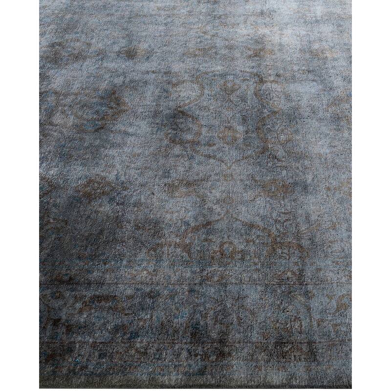 Fine Vibrance One-of-a-Kind Hand-Knotted Area Rug - Gray, 6' 2" x 9' 5" - 6' 2" x 9' 5"