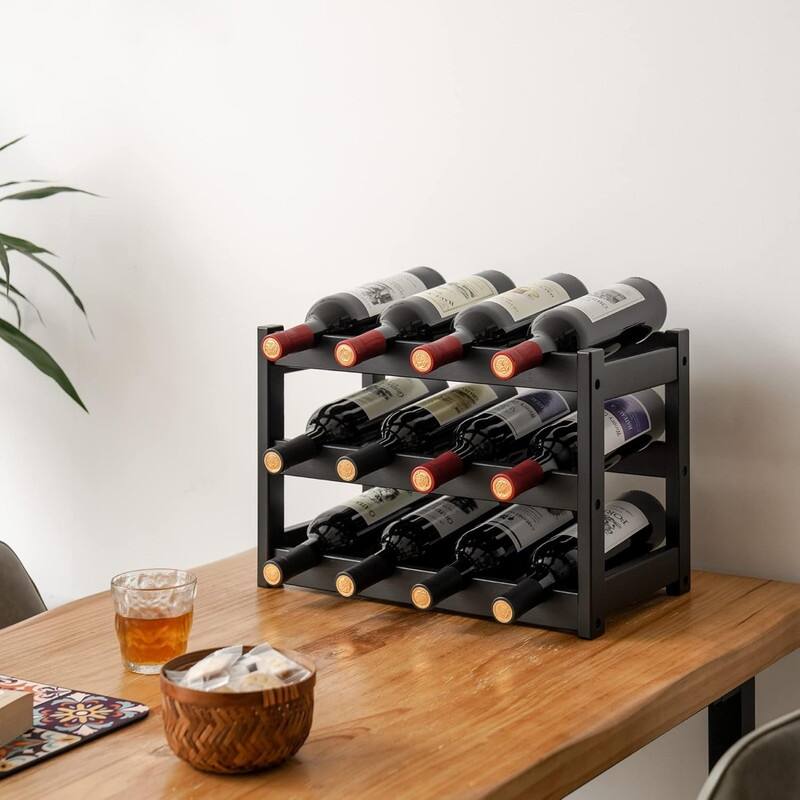 Bamboo Wine Rack, Sturdy and Durable Wine Storage