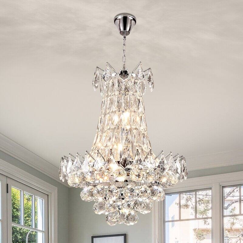 Maxax 6 - Light Unique / Statement Empire Chandelier with Crystal Accents